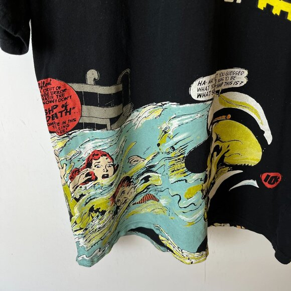 Strange Worlds T Shirt Black XL Extra Large Comic Drawing Graphic Tee Cotton - Picture 9 of 16